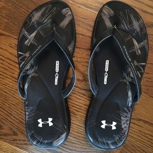 Under armour foam flip flops